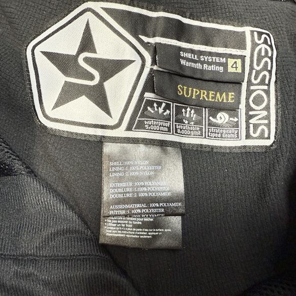 Sessions Achilles Snowboard Pants Supreme Recco Waterproof Black Men Size XL NWT - Picture 12 of 16